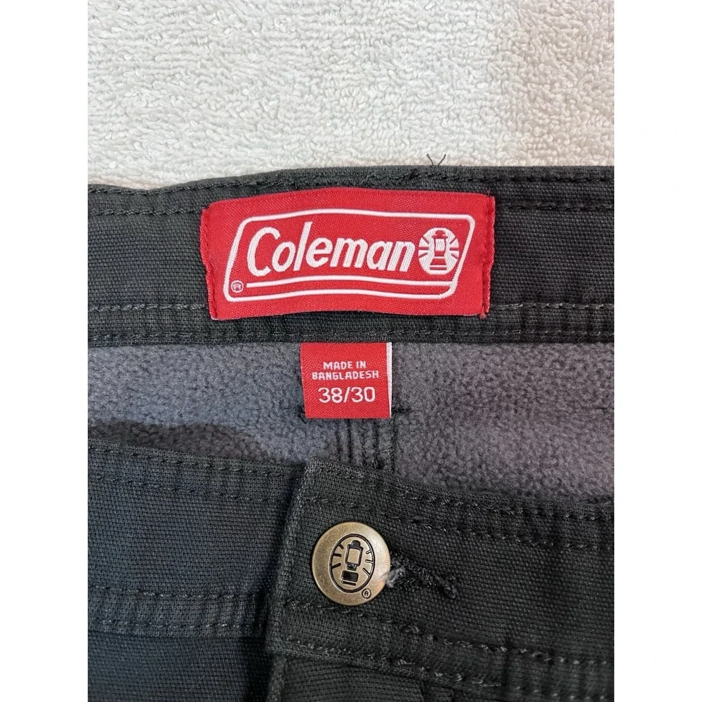 NWT Coleman Fleece Lined Stretch Tear Resistant Utility Pants Mens 38x30 Phantom